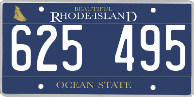 RI license plate 625495