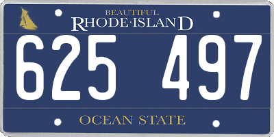 RI license plate 625497