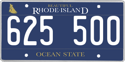 RI license plate 625500