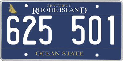 RI license plate 625501