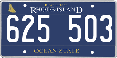 RI license plate 625503
