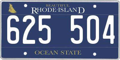 RI license plate 625504