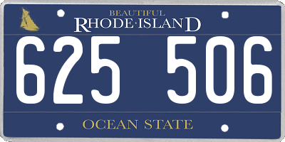 RI license plate 625506