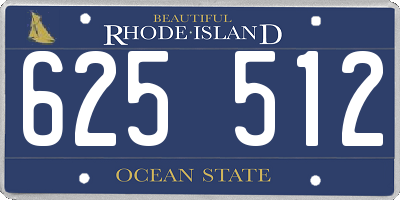 RI license plate 625512