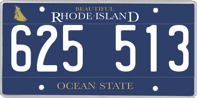 RI license plate 625513