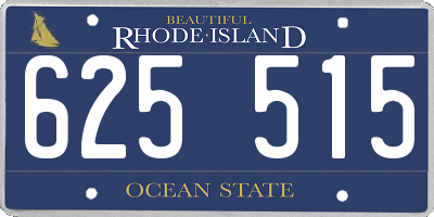 RI license plate 625515