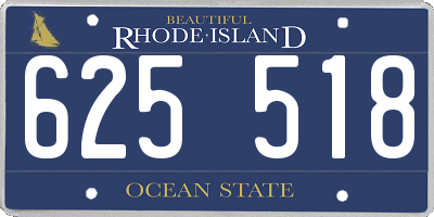 RI license plate 625518