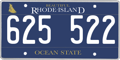 RI license plate 625522