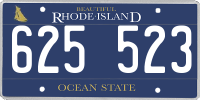 RI license plate 625523