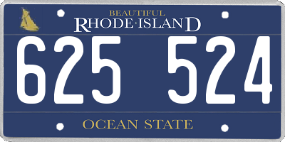 RI license plate 625524