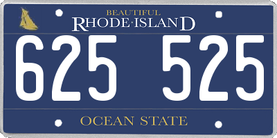 RI license plate 625525