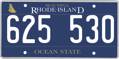 RI license plate 625530