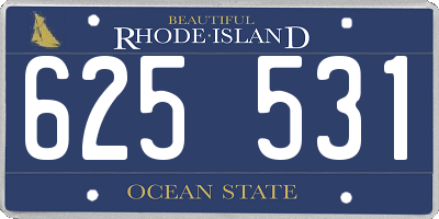 RI license plate 625531