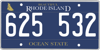 RI license plate 625532