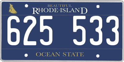 RI license plate 625533