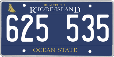 RI license plate 625535