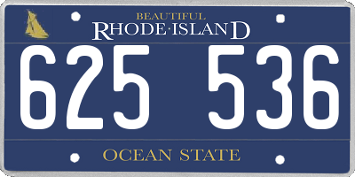 RI license plate 625536