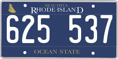 RI license plate 625537