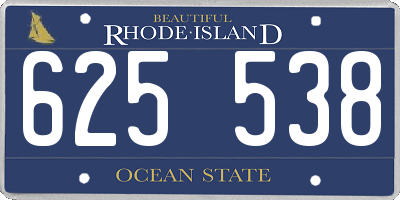 RI license plate 625538