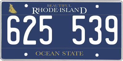 RI license plate 625539