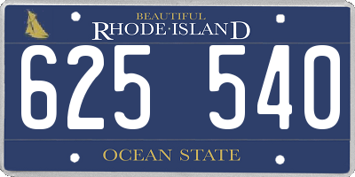 RI license plate 625540