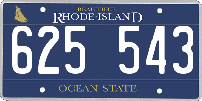 RI license plate 625543