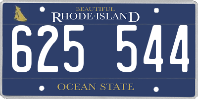 RI license plate 625544