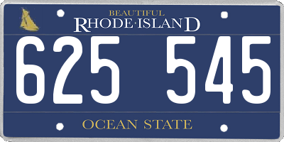 RI license plate 625545