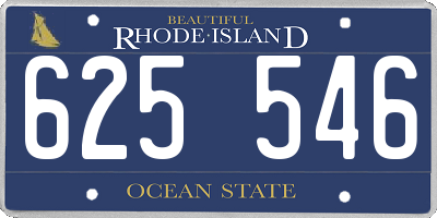 RI license plate 625546