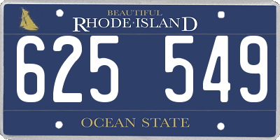 RI license plate 625549