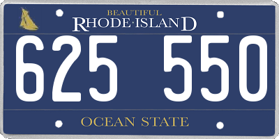 RI license plate 625550