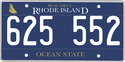 RI license plate 625552