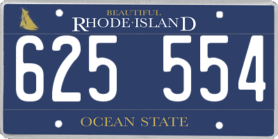 RI license plate 625554