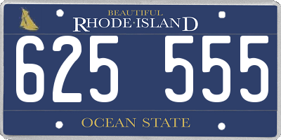 RI license plate 625555