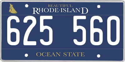 RI license plate 625560