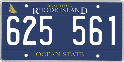 RI license plate 625561