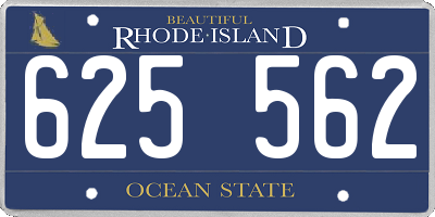 RI license plate 625562