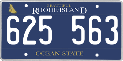 RI license plate 625563