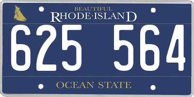 RI license plate 625564