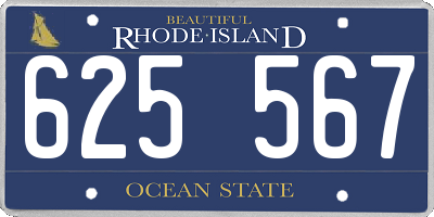 RI license plate 625567