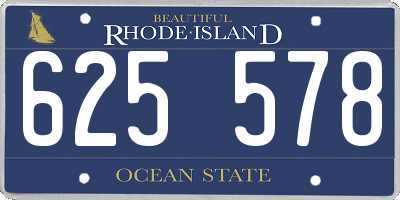 RI license plate 625578