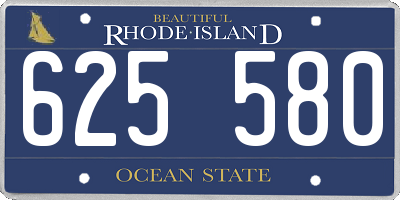 RI license plate 625580