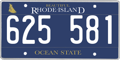 RI license plate 625581