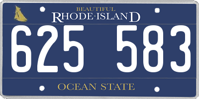 RI license plate 625583