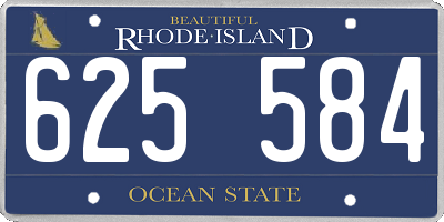 RI license plate 625584