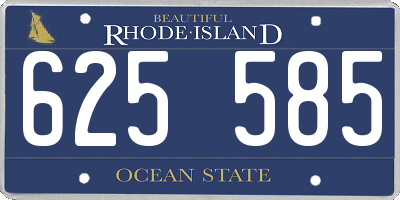RI license plate 625585