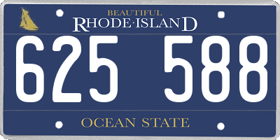 RI license plate 625588