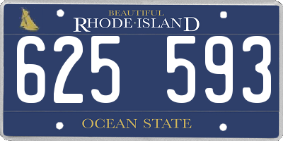 RI license plate 625593