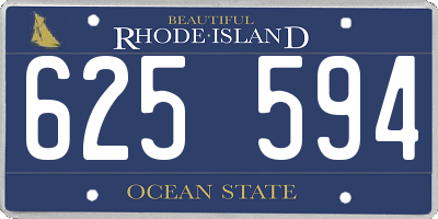RI license plate 625594