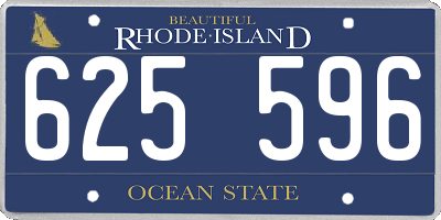 RI license plate 625596